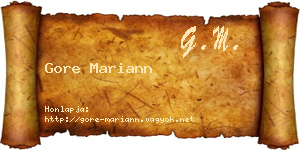 Gore Mariann névjegykártya