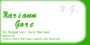 mariann gore business card